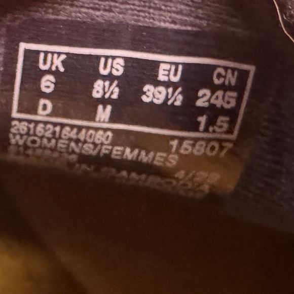 Clarks Collection Navy Blue Dark Academia Leather Slip On Block Heel Shoes 8.5 - Picture 7 of 16